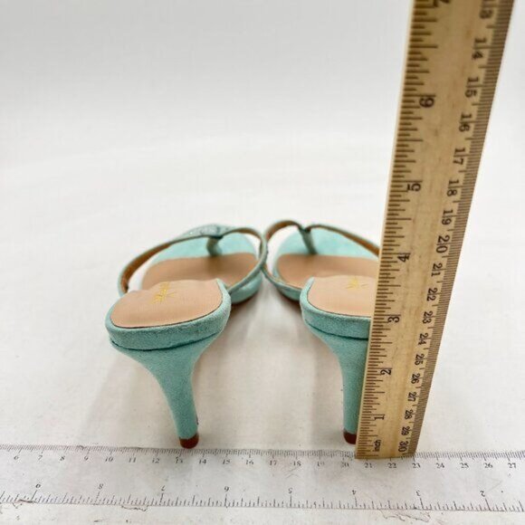 XYD Women Fashion Thong Mid Heel Sandals Casual Flip Flops Open Almond Toe Daily - Picture 4 of 7